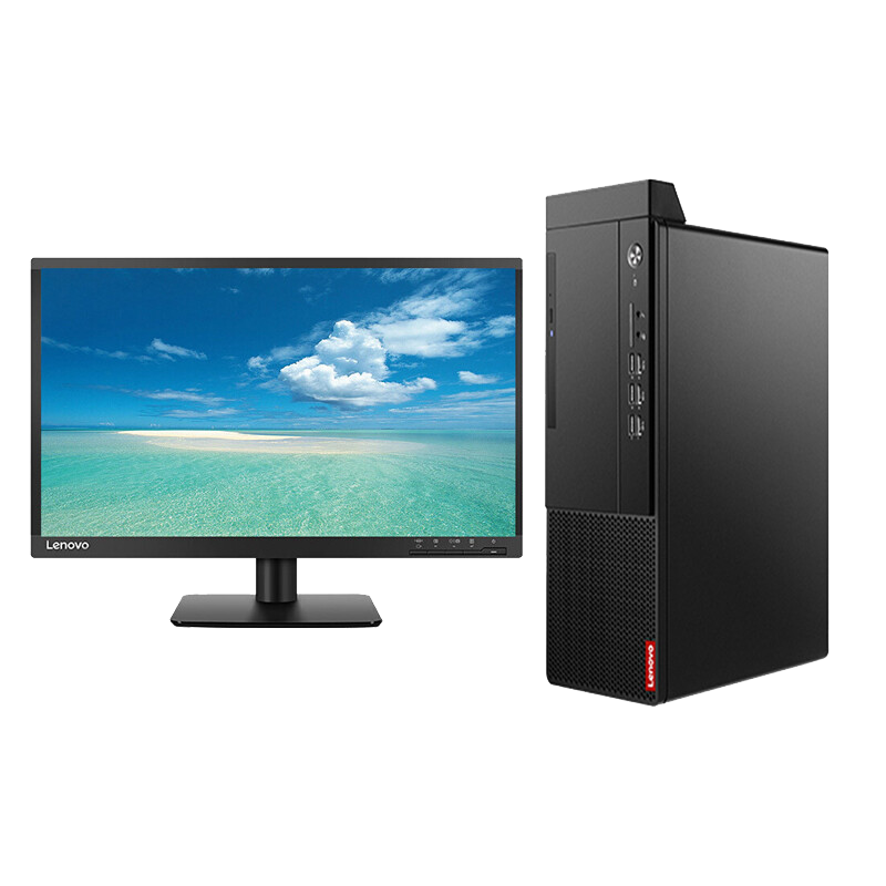 联想(lenovo)启天M455 12代i5商用办公 高性能 家用学习 台式机电脑 主机+27英寸屏 定制 (i5-12500 32G 1T+256G 2G独显 无光驱)