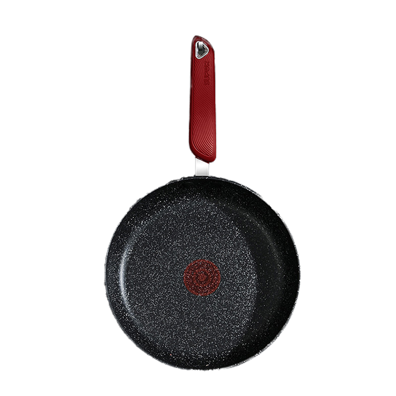 苏泊尔(SUPOR)平底锅不粘锅煎锅 28cm火红点麦饭石色聚油平底煎盘牛排锅 燃煤气电磁炉炒菜锅 PJ28W8