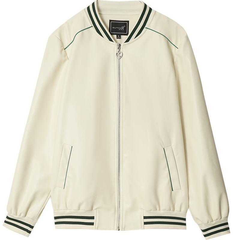 OUNIXUE欧昵雪 | 时尚感小个子v领PU皮外套上衣潮流小众帅气短款皮衣女