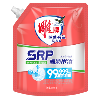 雕牌除菌有氧洗衣液1.88kg袋装深层去渍除菌除螨祛异味持久留香