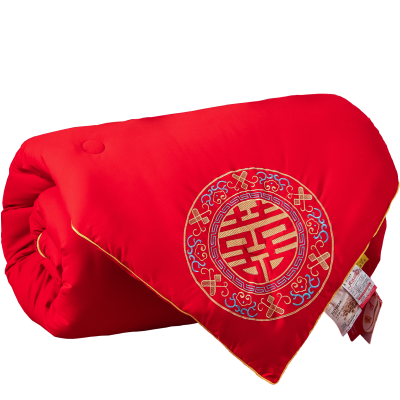 天作之合大红色婚庆子母被芯棉被子喜被