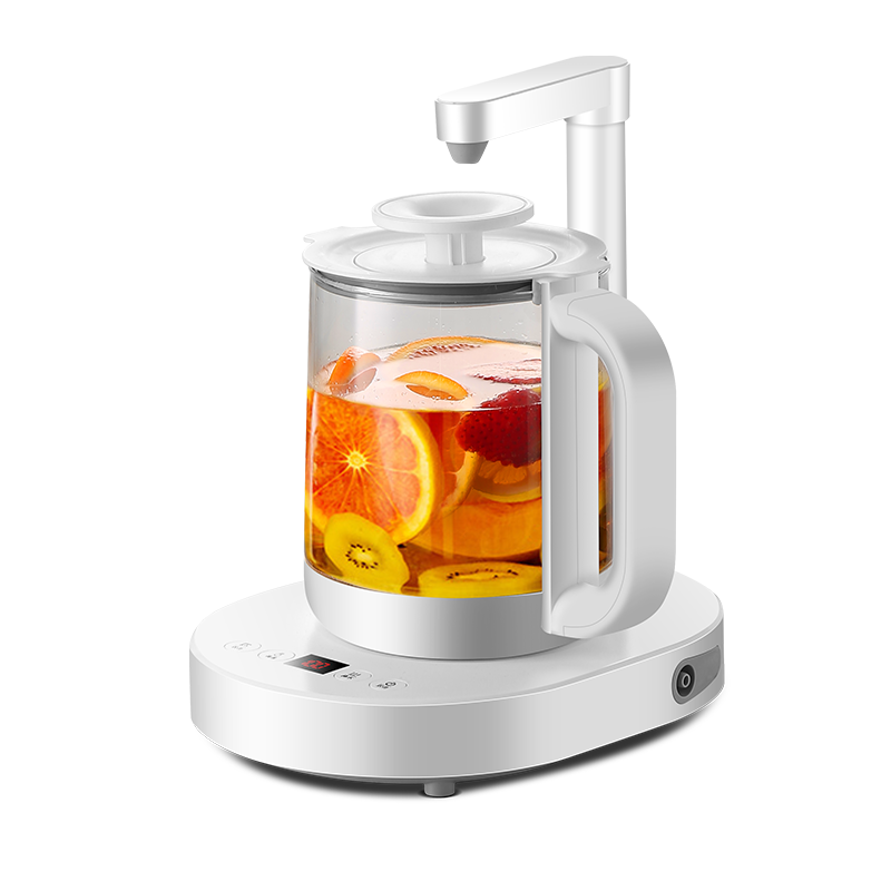 苏宁宜品触控上水恒温电水壶小型煮茶器多功能一体式二合一小茶炉玻璃养生壶花茶壶家用电烧水壶电热水壶-半自动过滤款(含滤网)