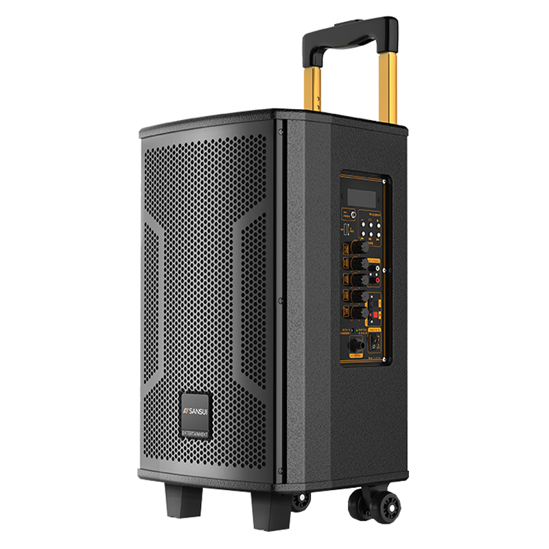 山水(SANSUI)SA5-08 户外移动拉杆广场舞音响家用室外唱歌K歌大功率无线蓝牙木质音箱卡拉OK 单话筒