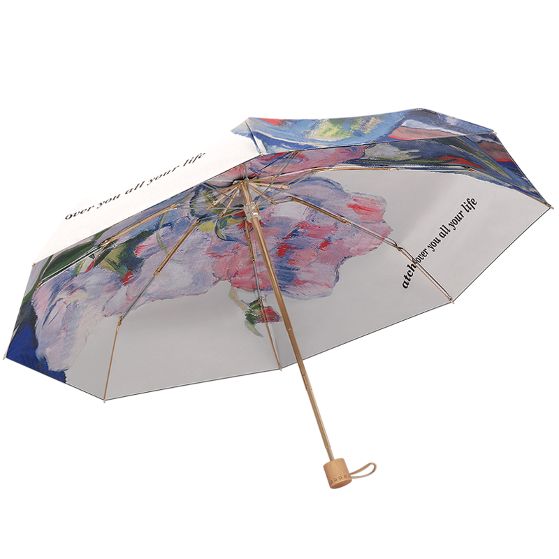 太阳伞遮阳防晒防紫外线雨伞女晴雨两用折叠全自动小巧便携高颜值