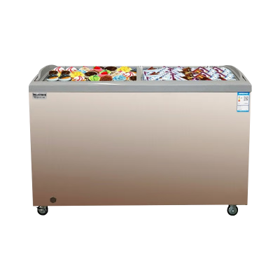 美菱(MELING)SC/SD-358GYT卧式冷冻展示柜冰柜 单温雪糕冷柜 速冻冰柜商用雪柜平面玻璃门展示柜