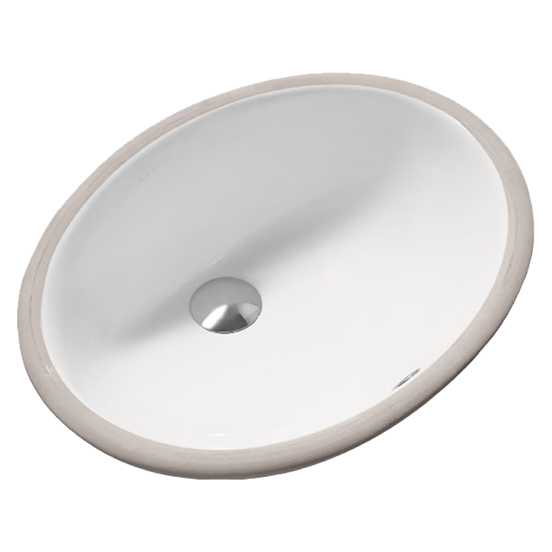 科勒旗下卡丽 陶瓷台下盆 嵌入式面盆圆形卫生间洗手洗脸阳台防污台盆