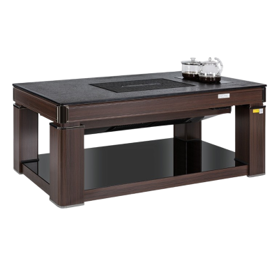 桌电暖炉家用多功能四面取暖电烤炉取暖炉p61s一均电器 火烧石带茶具