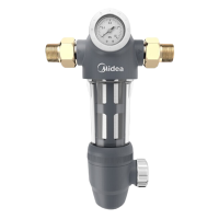美的(Midea)前置过滤器 40微米精滤高压反冲洗监控 全屋净化自来水净水器 QZBW20S-6