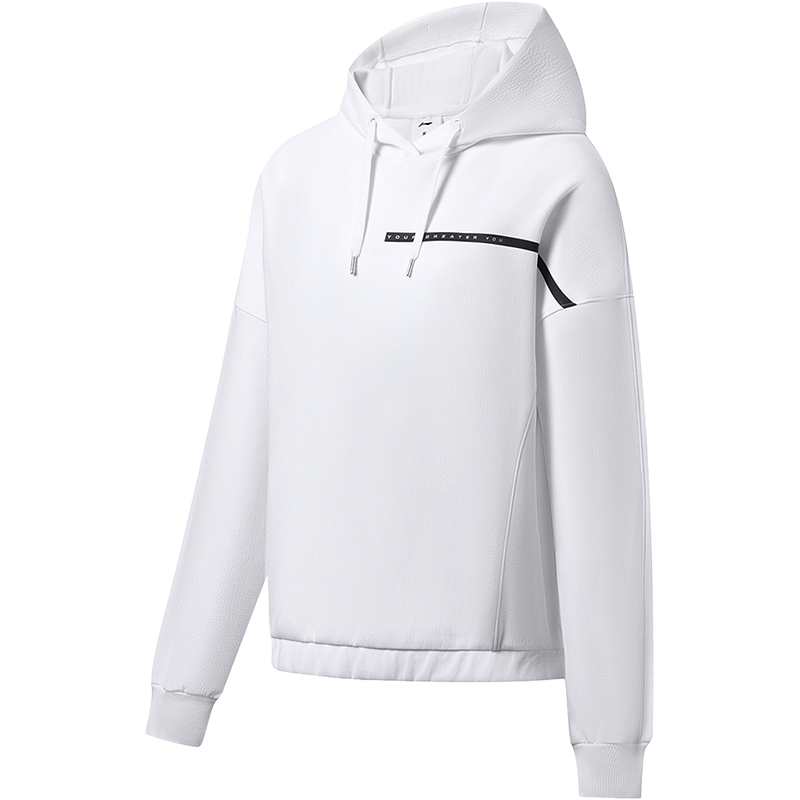 李宁卫衣女士2022新款健身系列套头长袖立体裁剪连帽宽松冬运动服