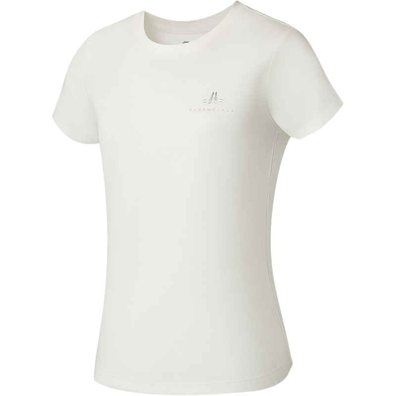 李宁短袖T恤女士2022新款健身系列圆领女装上衣运动衣针织运动服ATSS778