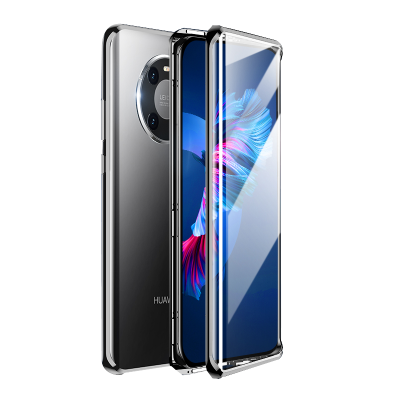 安美宝 华为mate40手机壳mate40Pro双面玻璃mate30保护套镜头p40pro+全包防摔磁吸女超薄金属边框男