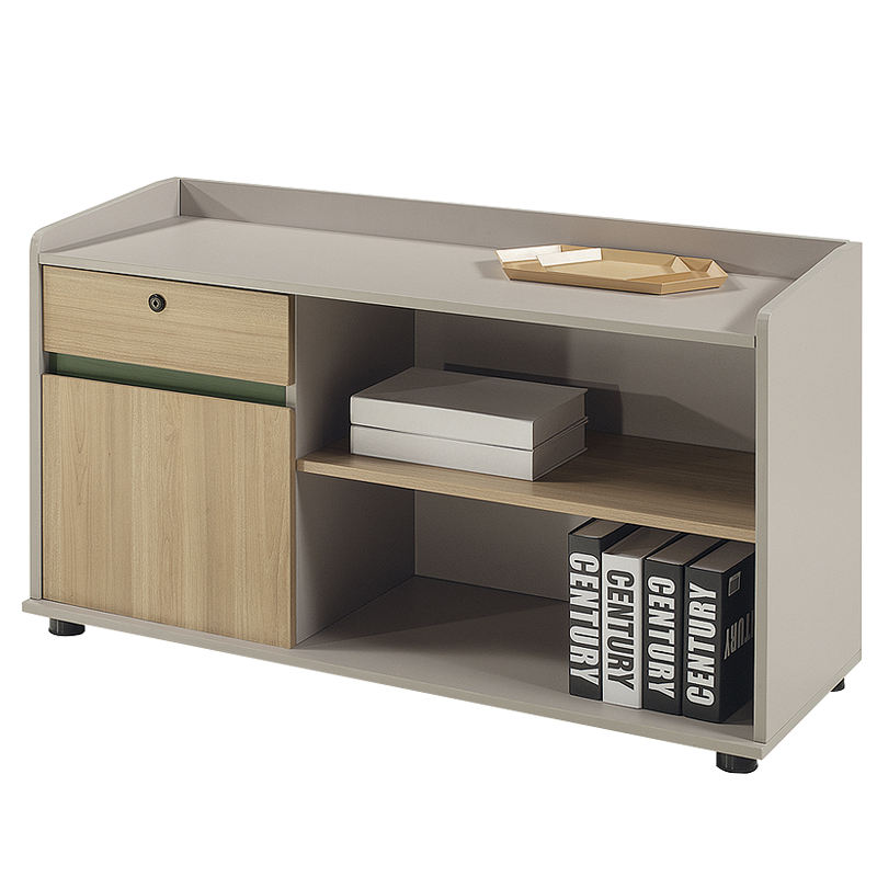 DYUANS东原川上樱桃系列1米办公柜活动柜D0110 川上樱桃+玫灰+寇绿