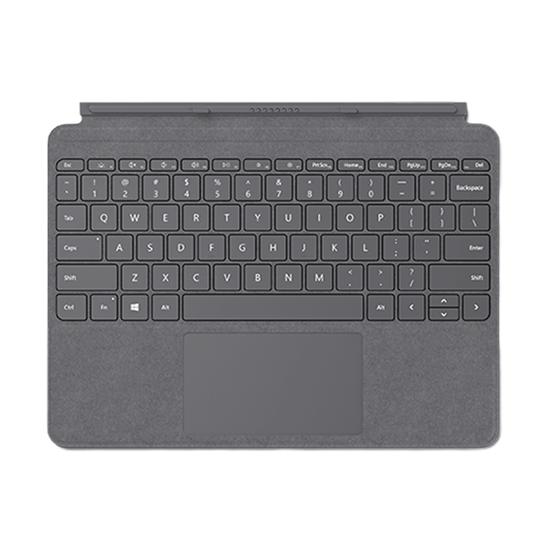 微软 Surface Go 键盘盖 亮铂金 磁吸易拆卸 Alcantara材质 类软毛皮手感 键盘背光+玻璃精准触控板