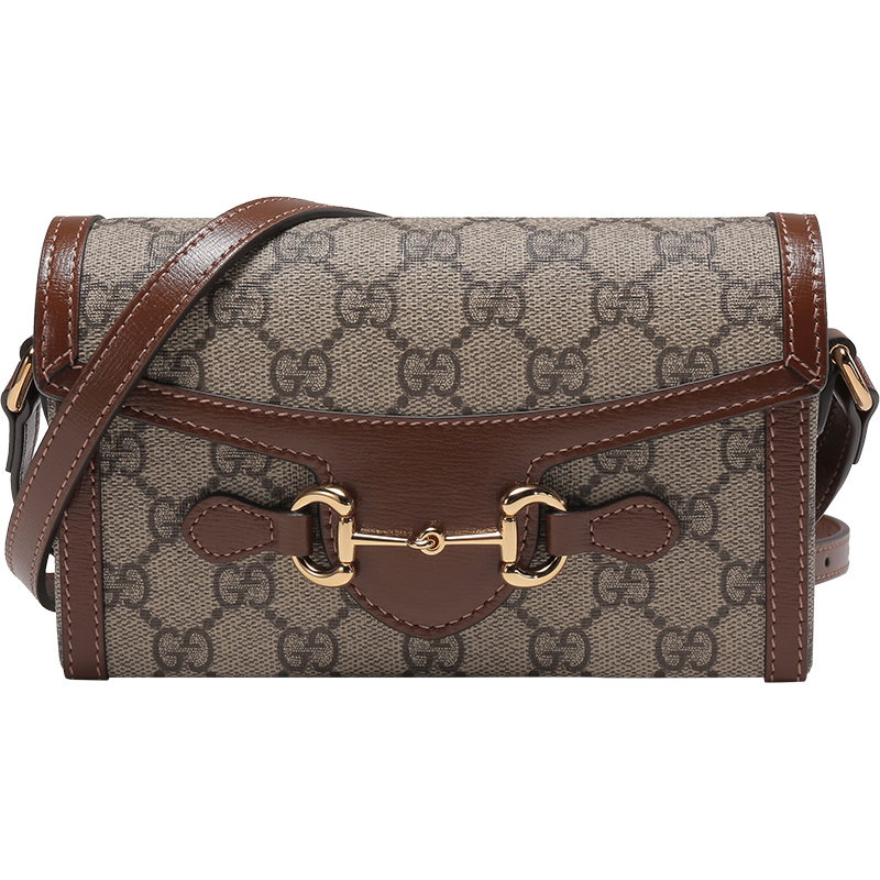 GUCCI 古驰 男女同款马衔扣1955系列帆布配皮单肩斜挎包迷你款 699296 92TCG