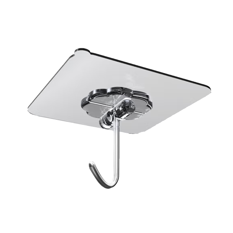 得力(deli)强力粘胶挂钩 挂衣钩 厨房浴室墙壁免钉门后挂衣钩 19353 4只/卡(承重1.5kg) 10组