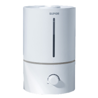 苏泊尔(SUPOR) 加湿器 4.5L大容量 卧室家用办公室桌面 迷你低噪空气加湿 银离子材料 上加水 SC05A-45