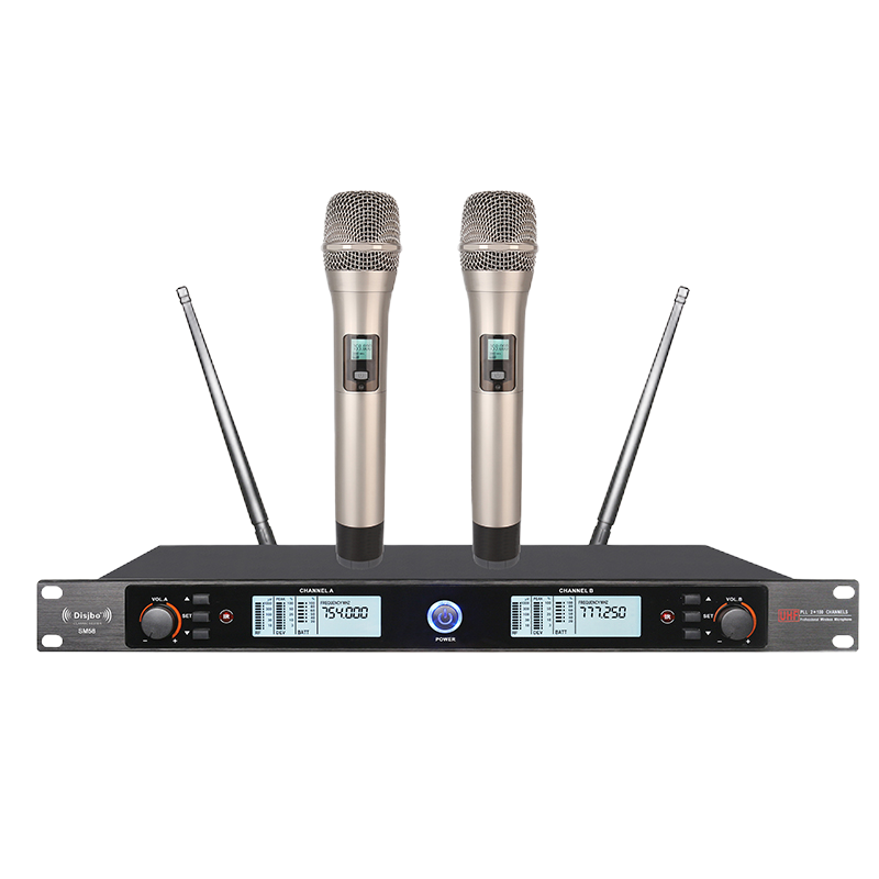 迪玠宝(DISJBO)SM58 无线一拖二 手持话筒 会议室 教室 会客厅 演出 主持 防啸叫无线麦