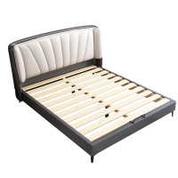 轩将木业 意式轻奢简约软靠床 1.5米双人床 1.8米单人床 大小户型卧室高箱储物床 婚床179#