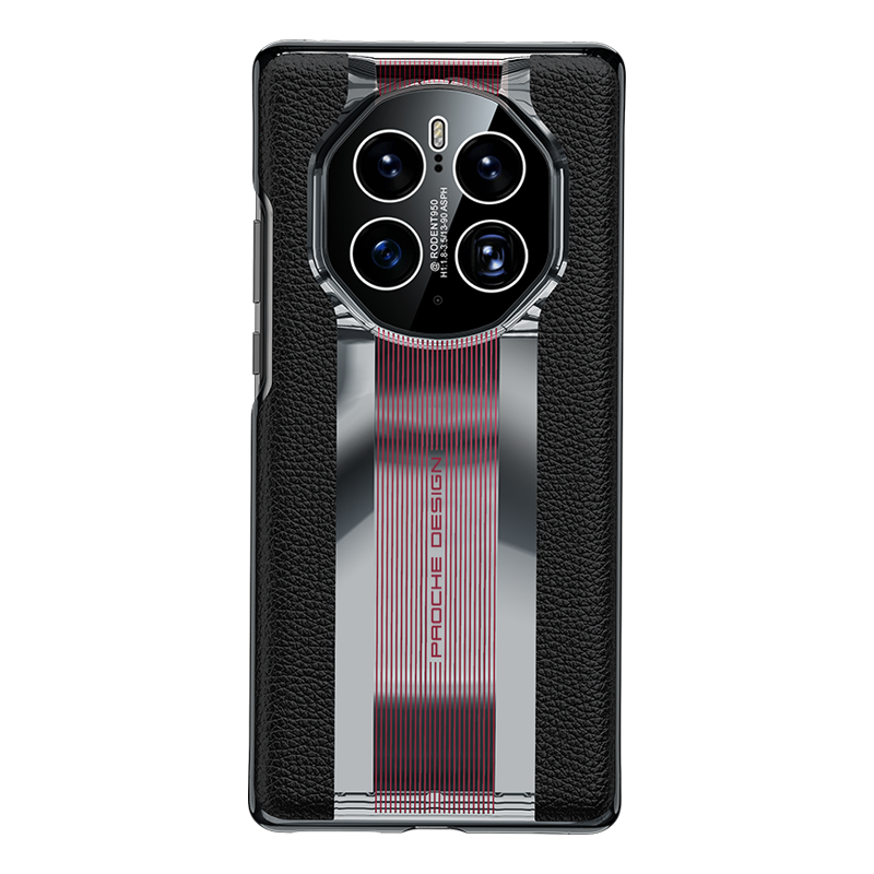 魅爱琳 华为Mate50/Mate50Pro手机壳保护套外壳 商务真牛皮 轻奢电镀防摔软套 镜头保护 时尚古跑车设计