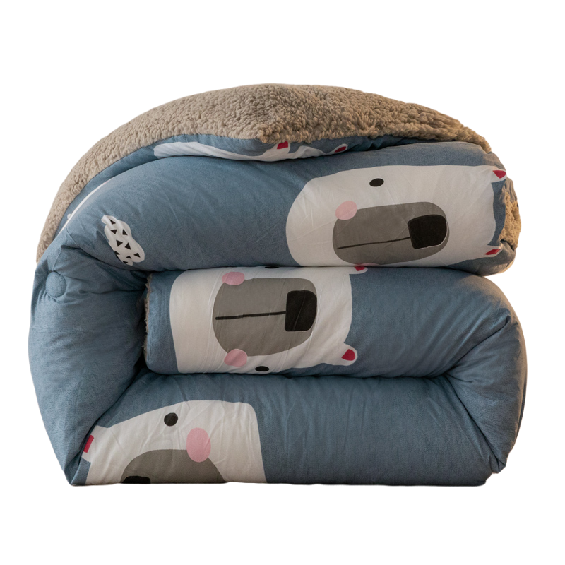 南极人(NanJiren)家纺 牛奶羊羔绒被子冬被棉被加厚保暖双面绒被芯单人宿舍学生太空被褥