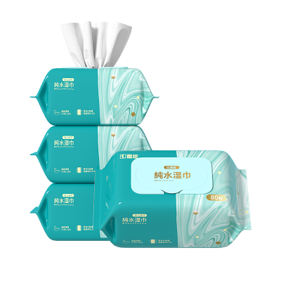 纯水湿巾80抽全身可用母婴适用*3包