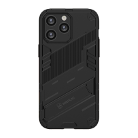 魅爱琳 iPhone14 Pro Max/苹果13手机壳Plus保护套外壳 朋克铠甲支架 全包防摔硅胶软磨砂 炫酷潮车载
