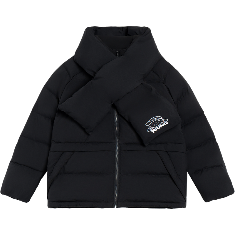 李宁X卓大王联名系列童装短羽绒服男小童2022新款冬季鸭绒运动服