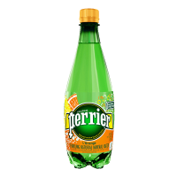 法国原装进口 巴黎水(Perrier)气泡矿泉水 橘子味天然矿泉水 500ml*4瓶组合装(塑料瓶)