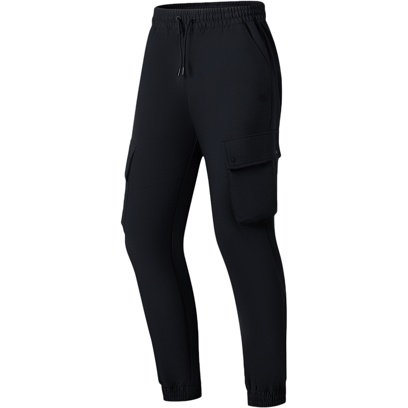 李宁加绒运动长裤女士2022新款运动时尚系列秋冬女装束脚梭织长裤