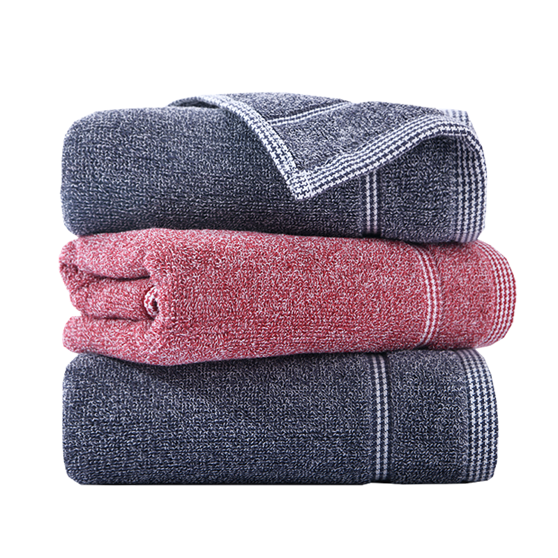 亚光(LOFTEX)毛巾家纺纯棉吸水柔软加厚AB纱新生活面巾 3条装 混色 90g/条 33*70cm