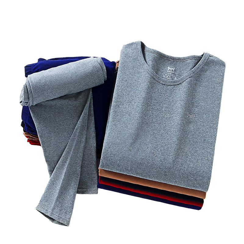 猫人保暖内衣50S精梳棉5A级抑菌双面磨毛秋衣秋裤套装男女薄款修身打底内衣