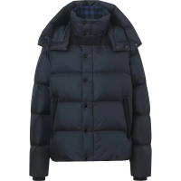 博柏利/巴宝莉 BURBERRY 男款锦纶鹅绒可拆式衣袖连帽羽绒服外套80455071