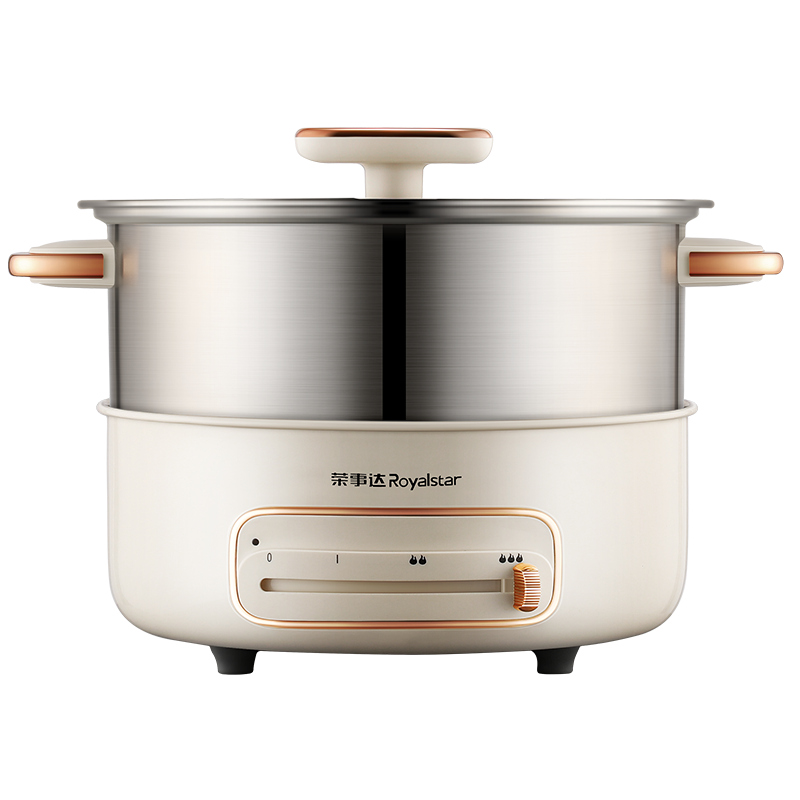 荣事达(Royalstar)电火锅多用途锅电热锅多功能家用火火锅电煮锅4L大容量304不锈钢分体式可拆洗RHG-40JF