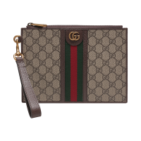 古驰 GUCCI 男女通用款Ophidia系列帆布配皮手拿包672989 96IWT