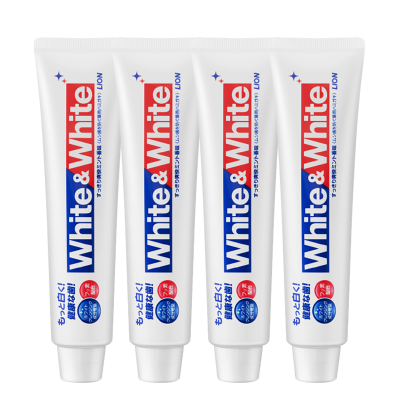 狮王(Lion)White&White国产葡萄柚经典大白管牙膏葡萄柚小苏打淡化牙渍元气美白葡萄柚小苏打牙膏120g*5