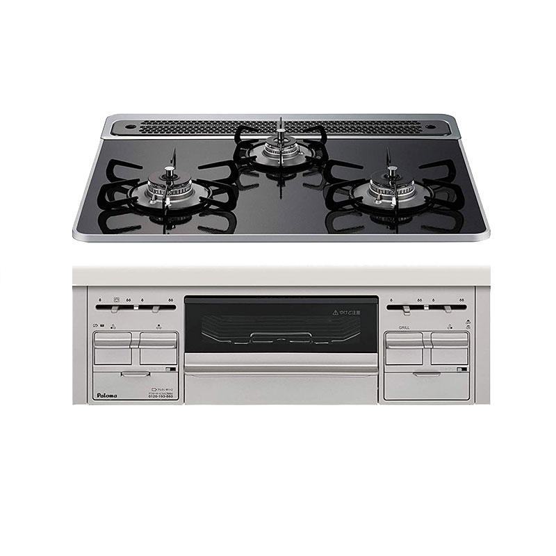 原装进口PALOMA/百乐满嵌入式燃气灶repla系列PD−509WS−60CK 13A天然气60cm