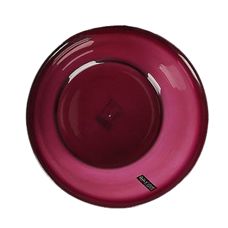 安居先森圆形透明水晶塑料盆脸盆洗手盆 24.5cm 2L紫色