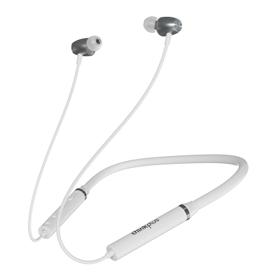 联想(Lenovo)蓝牙耳机 HE05XⅡ运动挂脖 白色IPX5级防水汗挂脖式蓝牙5.0耳塞 隔音降噪环绕立体声好音质