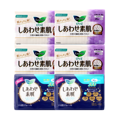 日本花王卫生巾6包 原装进口F系列素肌瞬吸透气棉柔日夜用卫生巾套装姨妈巾