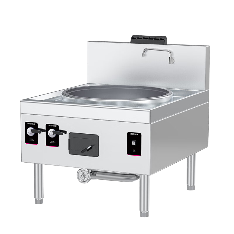 乐创(Lecon)商用燃气单头大锅灶 锅径800天然气/液化气可选酒店饭堂炒灶 节能款 LC-J-DC1