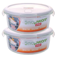 康宁 snapware锁扣带气孔保鲜盒两件装(970ml*2)