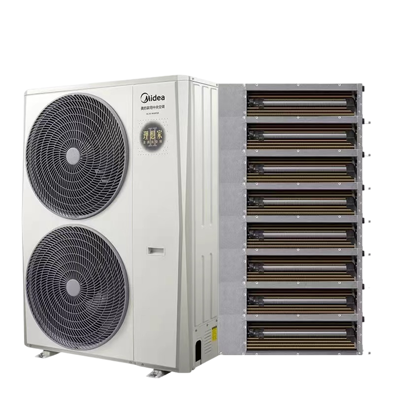 美的Midea理想家9匹一拖八全直流变频智能家电家用中央空调小多联MJV-224W-E01-LXⅡ一拖八(单相电)