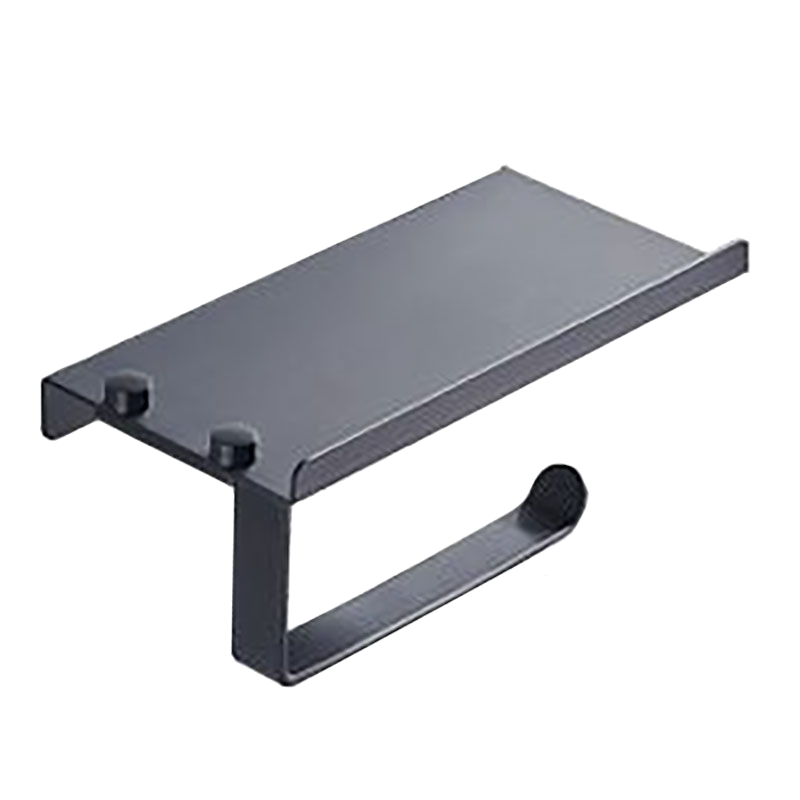 安居先森太空铝免打孔卫生间纸巾架纸巾盒擦手纸盒卷纸盒 卷纸架置物台加宽