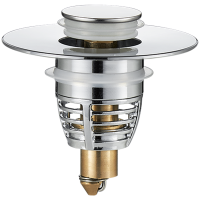 亲卫洗手盆塞子 下水器弹跳芯洗手池台盆面盆漏水塞洗脸池水池铜弹跳下水芯防臭通用配件按压式去水器落水塞