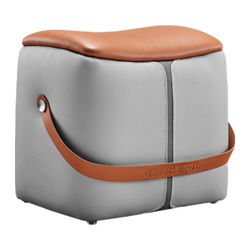 芝華仕(CHEERS)芝华仕简约真皮小凳子板凳客厅软座圆凳坐墩家用矮凳脚凳网红创意XJ008