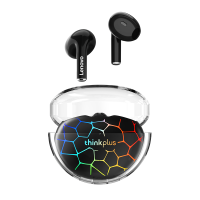 联想(Lenovo) LP80PRO白色RGB版2022新款真无线蓝牙耳机 半入耳式降噪 运动跑步游戏华为苹果安卓通用