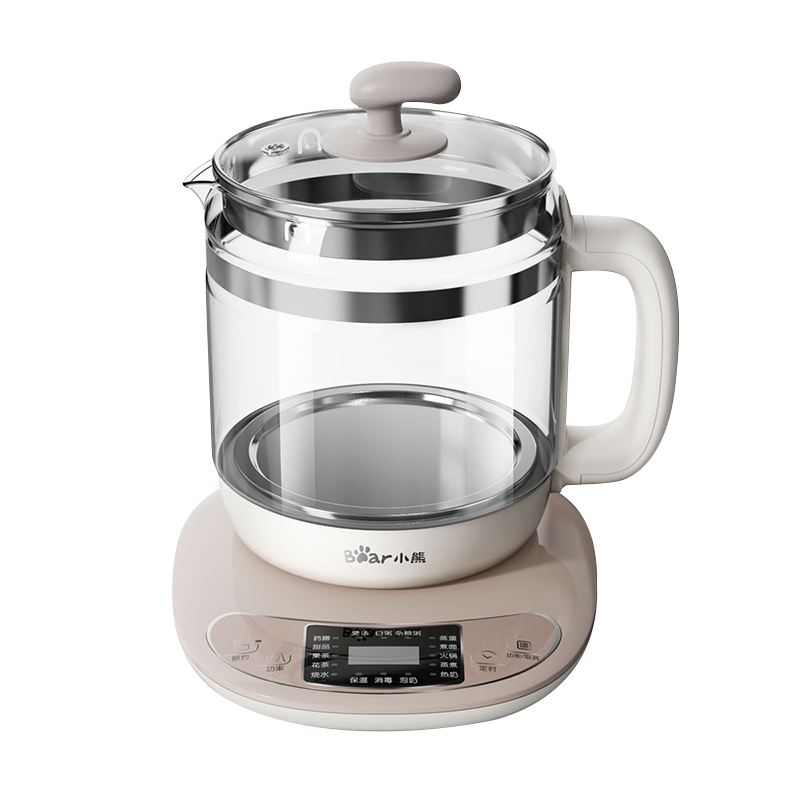 小熊(Bear) 养生壶 煮茶壶煮茶器电热水壶烧水壶 1.5L多功能恒温水壶花茶壶 YSH-D15Y1 滤网蒸笼配置