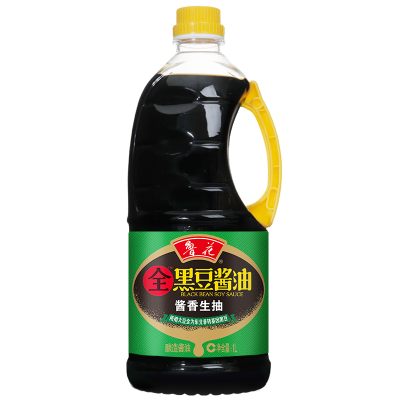 鲁花全黑豆酱香生抽酱油1L*3无色素防腐剂凉拌蒸煮调料炒菜