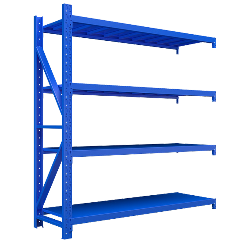 臻远 ZY-HJ-48 仓储货架仓库超市置物家用层架收纳架子 重型2000*500*2000四层副架 蓝色