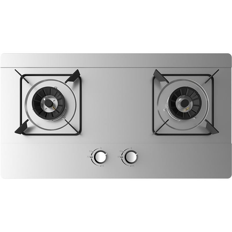 容声WQ2113S不锈钢燃气灶天然气双灶家用嵌入式台式灶台气电两用黑晶防爆钢化面板5.2kW猛火